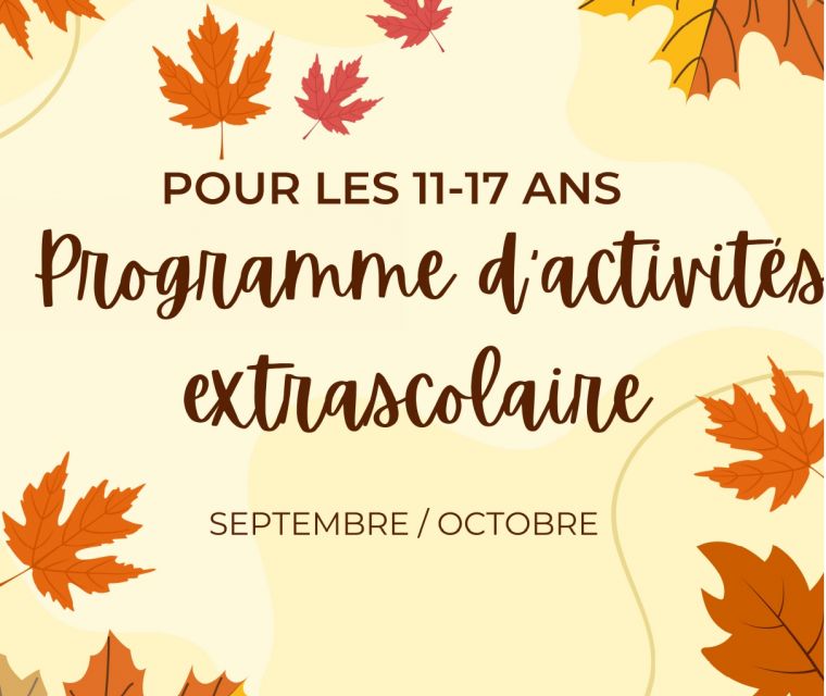 Activités pour les 11-17 ans