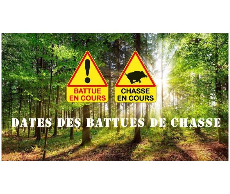Calendrier des battues de chasse 2025-2026
