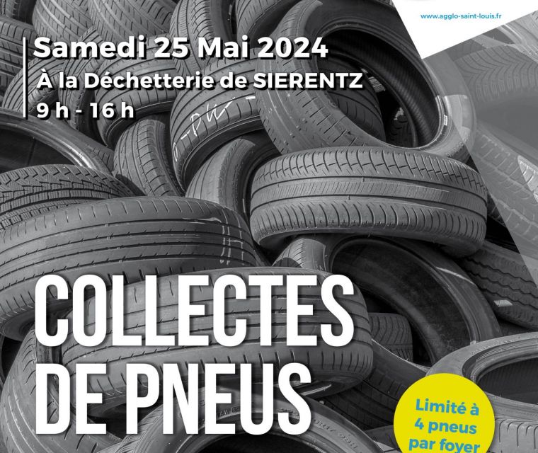 Opération de collecte de pneus le 25/05/2024 à la déchetterie de Sierentz