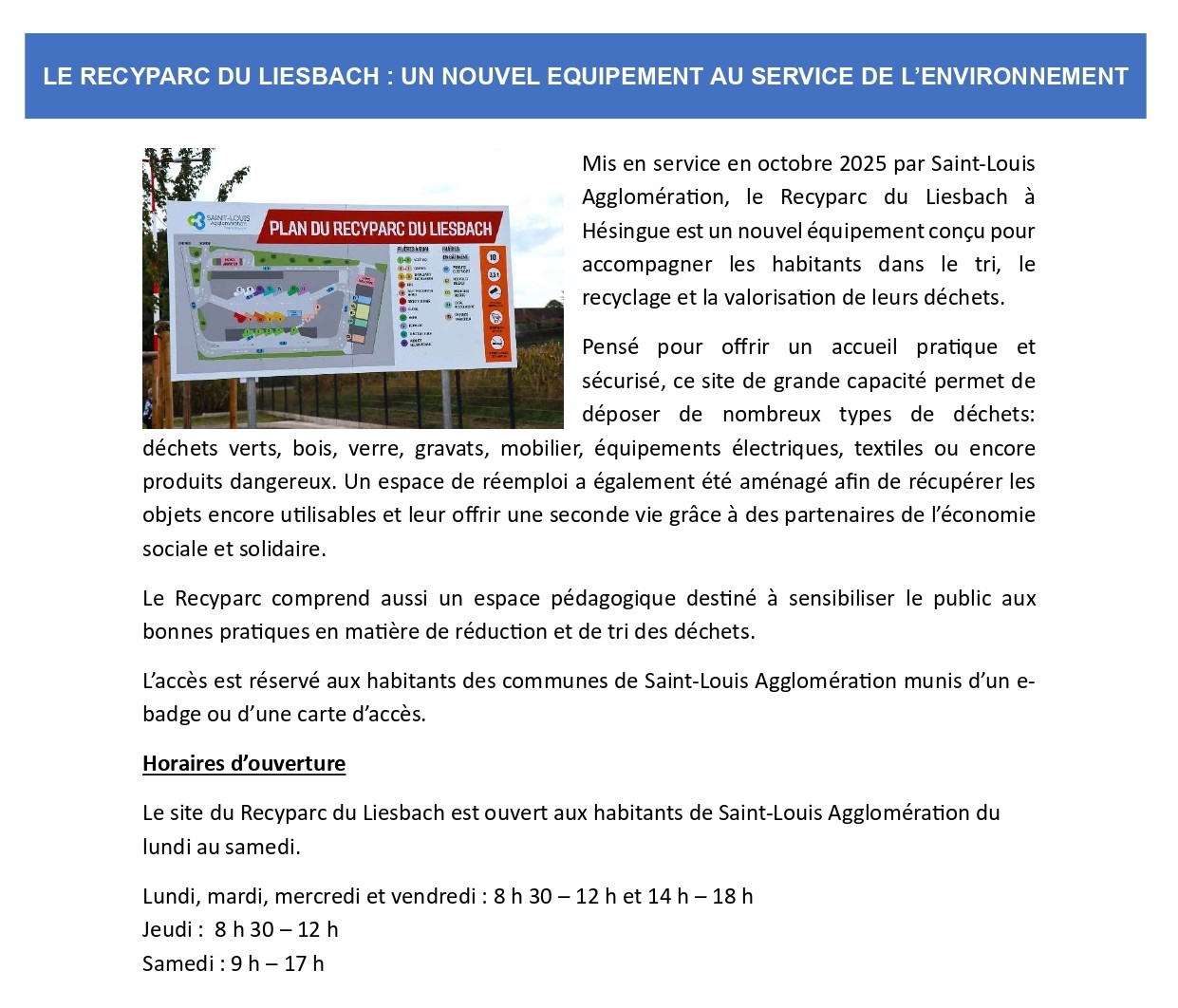 Recyparc du Liesbach